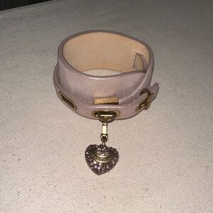 Juicy Couture Blush and Gold Heart Charm Bracelet
